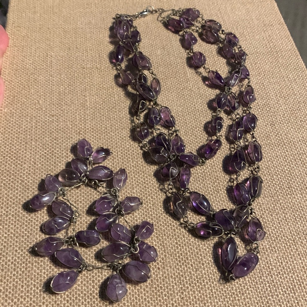 Wire wrapped style amethyst bundle